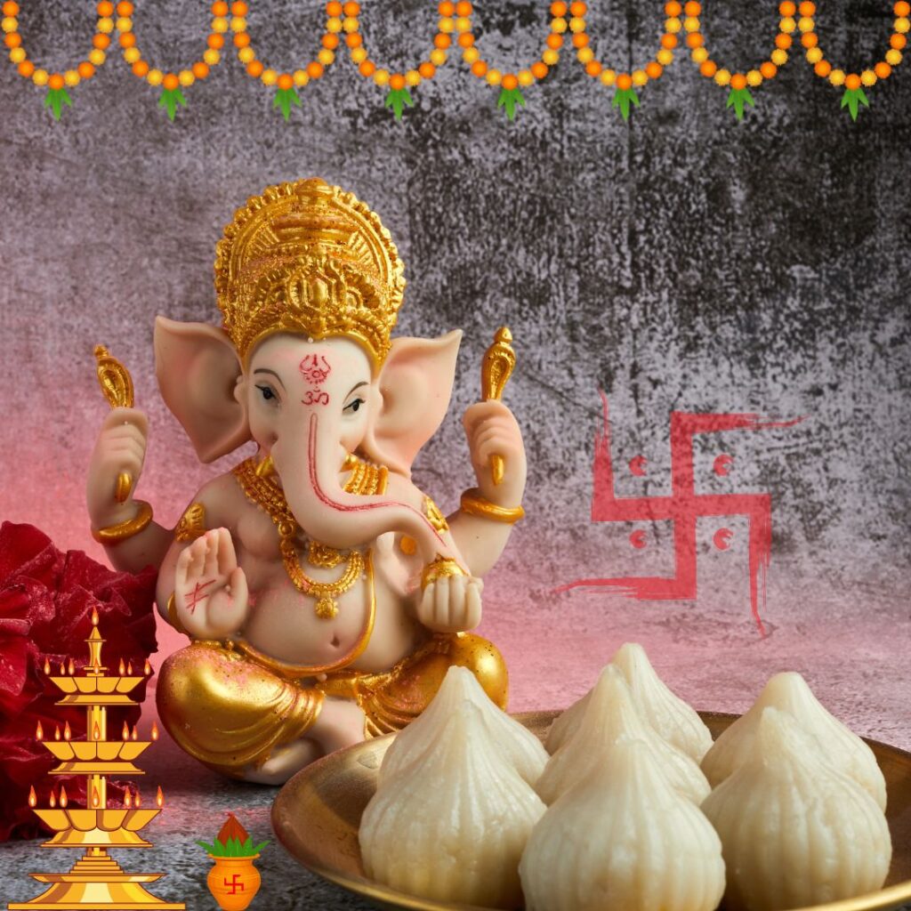 Devotees carrying Lord Ganesha idol for visarjan in a grand procession
